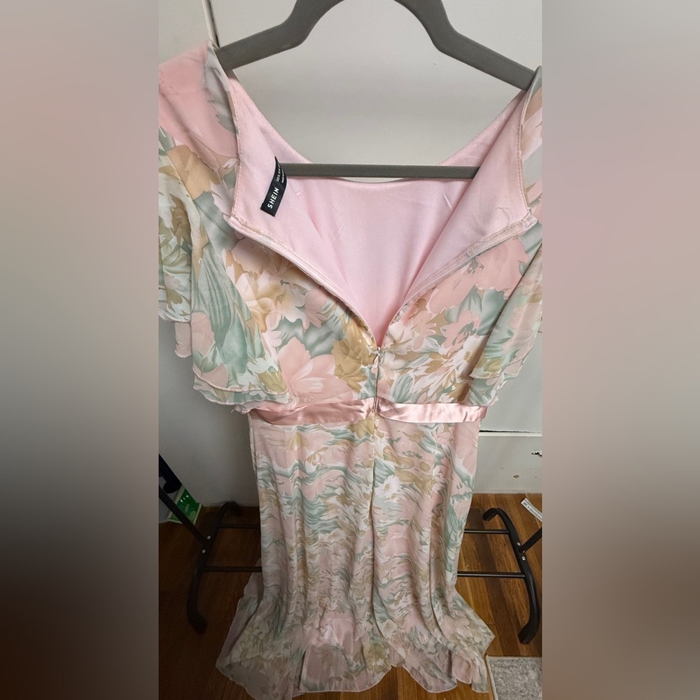 SHEIN Pastel Floral Maxi Dress in Pink, Mint & Cream size Xl - Picture 8 of 8